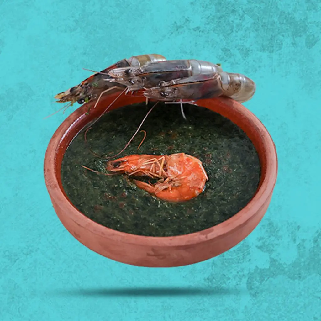 طاجن ملوخية بالجمبري